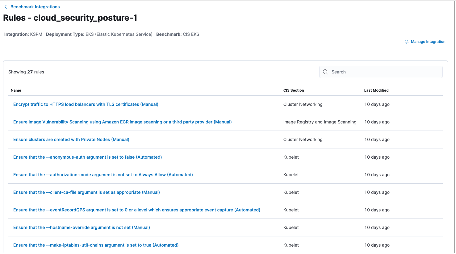 Benchmark Rules page