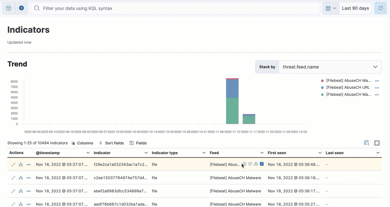 Shows how to interact with the Intelligence page